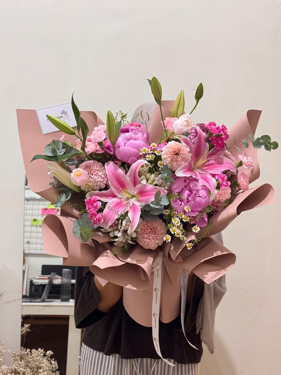 Pink Reverie (Peony with Lily & Tulip) bouquet